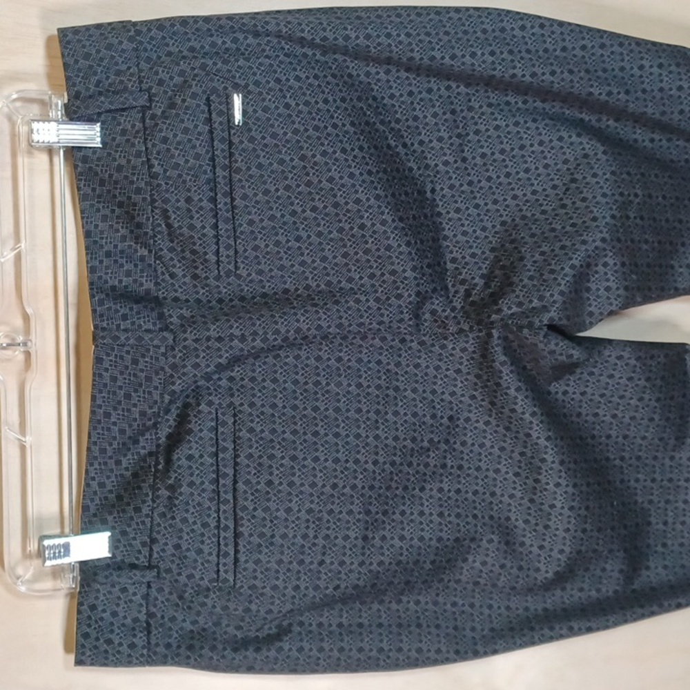 Calvin Klein Black And White Diamond Pattern Slacks, High Rise Straight Leg - Picture 8 of 11